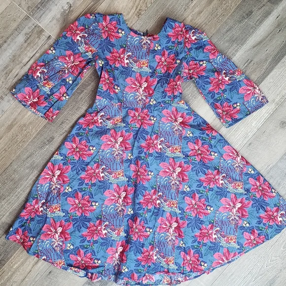 Bonnie Baby | Dresses | Bonny Billy Size 56 Girls Holiday Poinsettia Happy Holidays  Dress | Poshmark